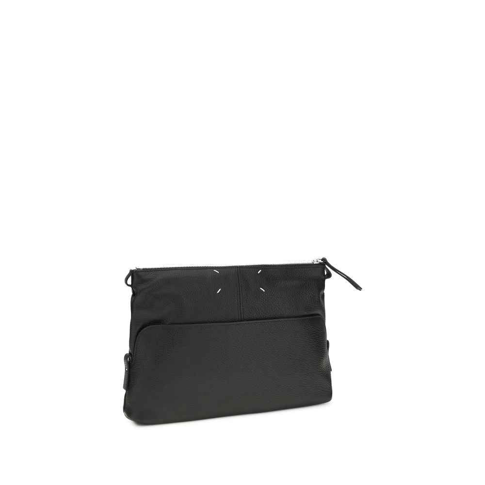 Maison Margiela Black Calf Leather Bos Taurus Clutch Bag