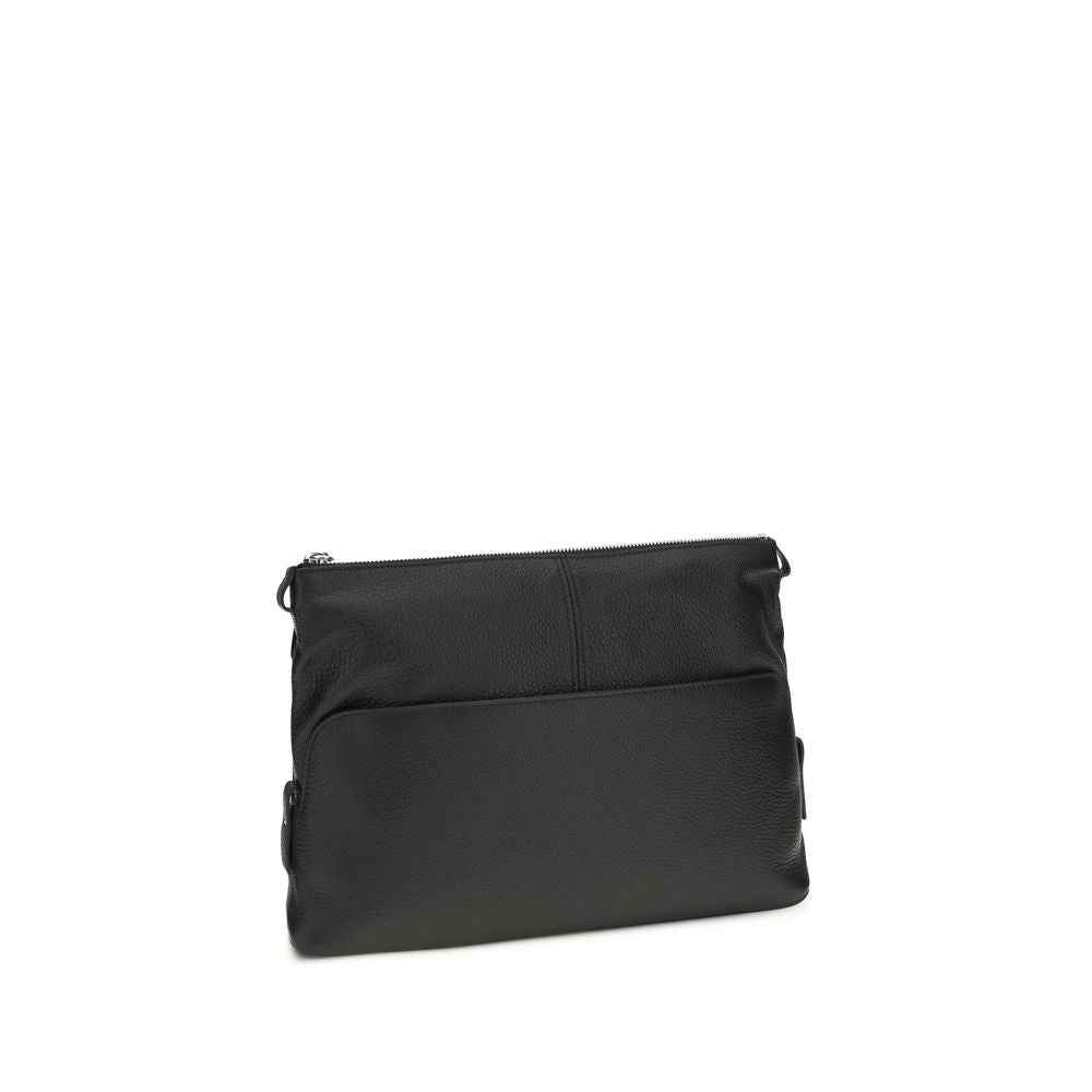 Maison Margiela Black Calf Leather Bos Taurus Clutch Bag
