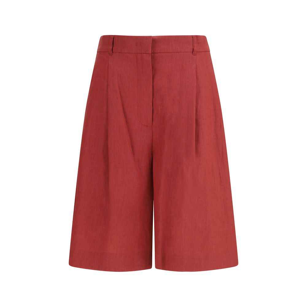 Max Mara Multicolor Linen Bermuda Shorts