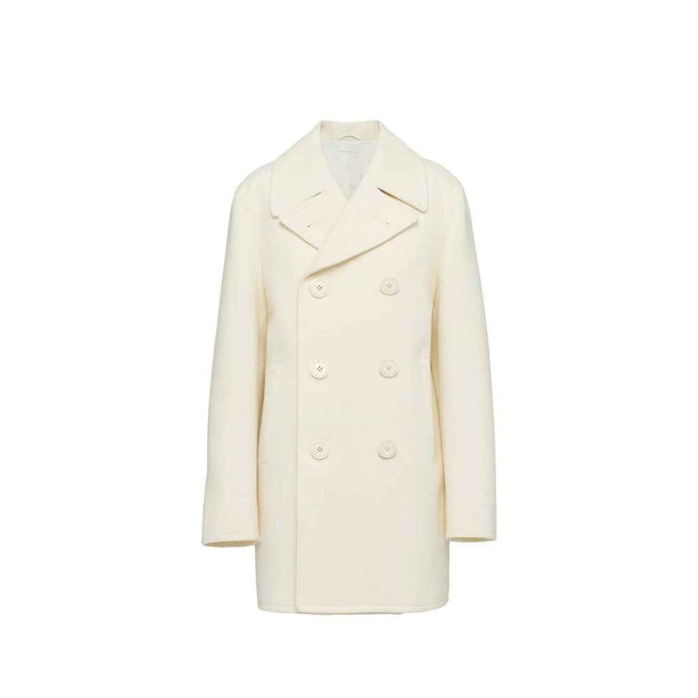 Prada White Wool Coat