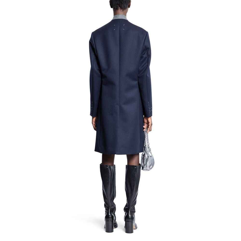 Maison Margiela Blue Wool Coat