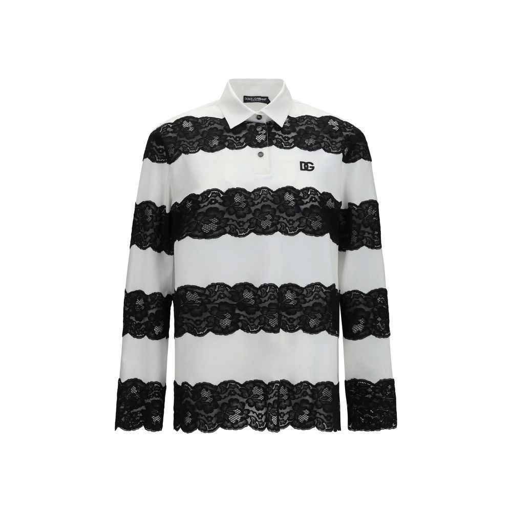 Dolce & Gabbana White Cotton Polo Shirt