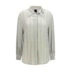 PINKO Gray Viscose Pattern Shirt