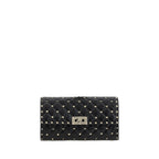 Valentino Garavani Black Calf Leather Bos Taurus Shoulder Bag