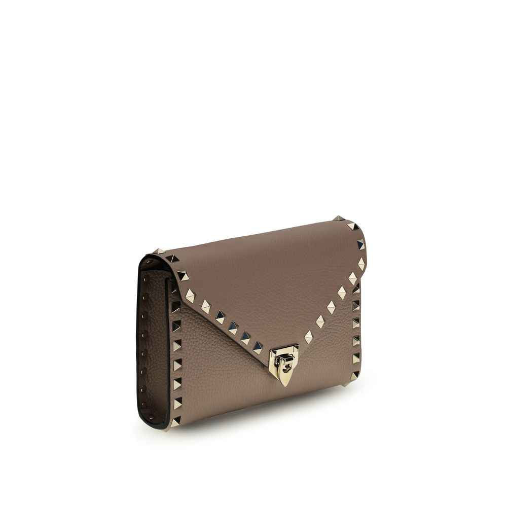 Valentino Garavani Brown Calf Leather Bos Taurus Wallet