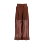Brunello Cucinelli Brown Cotton Casual Pants