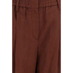 Brunello Cucinelli Brown Cotton Casual Pants