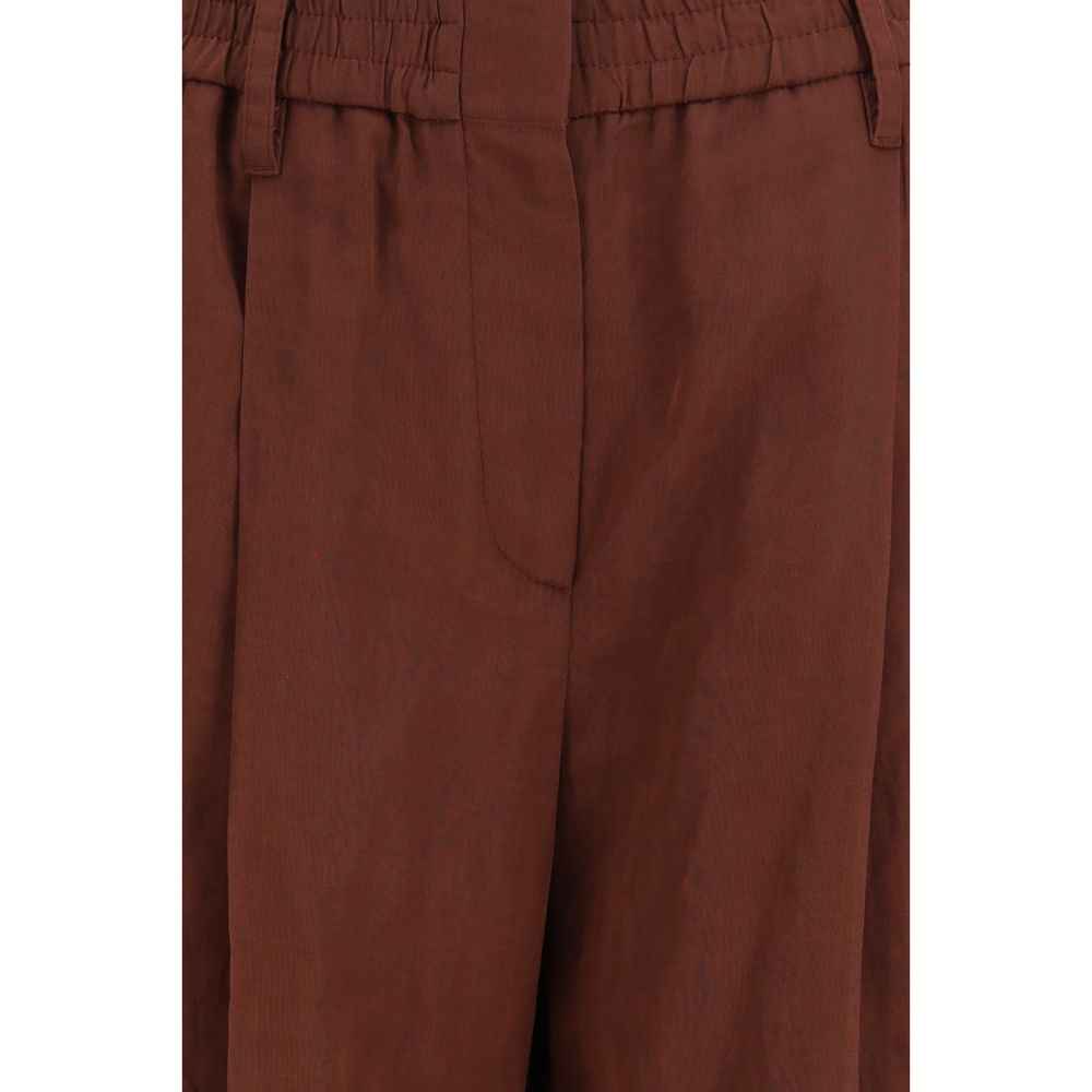 Brunello Cucinelli Brown Cotton Casual Pants