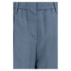 Brunello Cucinelli Blue Cotton Casual Pants