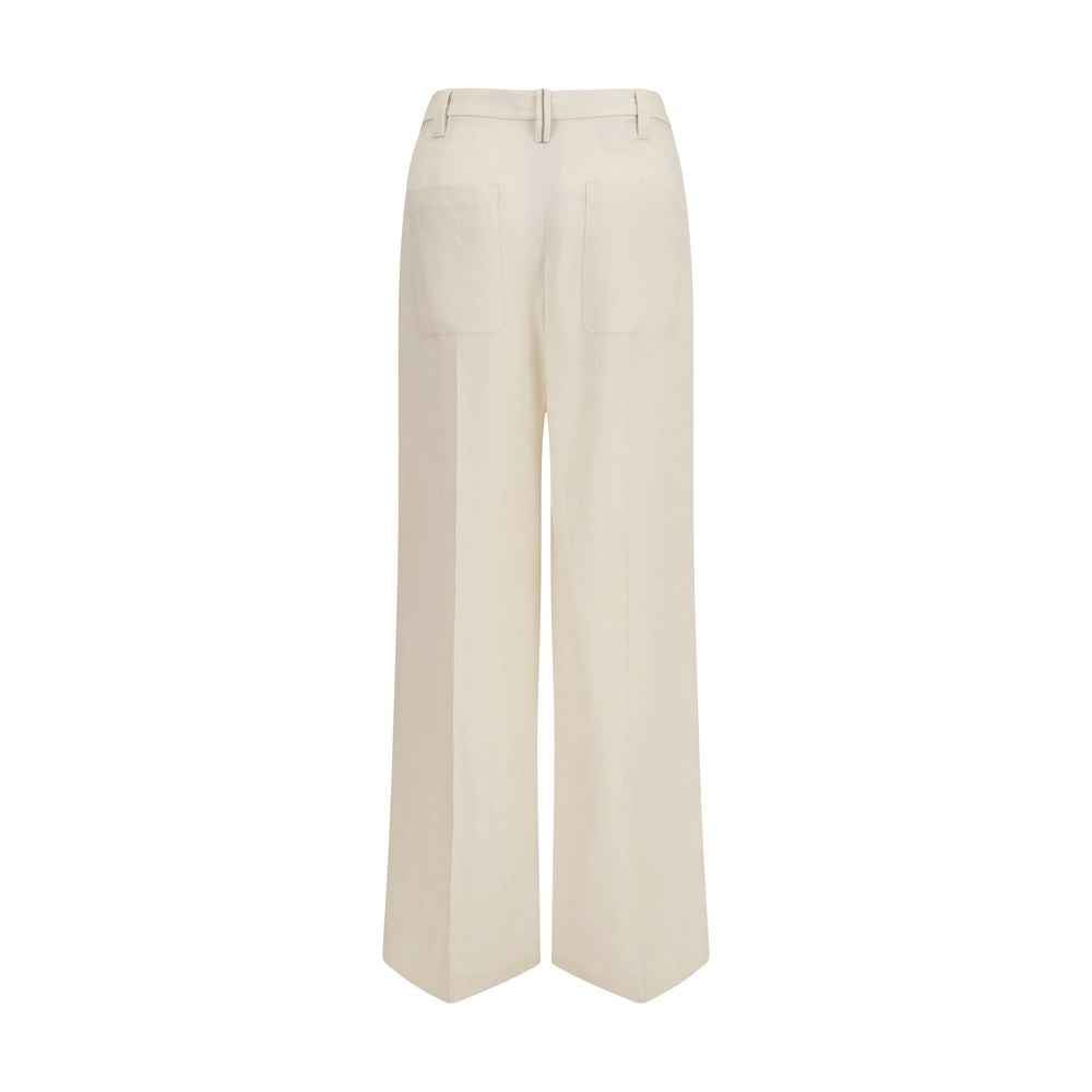 Brunello Cucinelli Beige Viscose Casual Pants