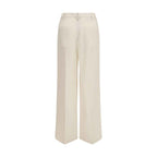 Brunello Cucinelli Beige Viscose Casual Pants
