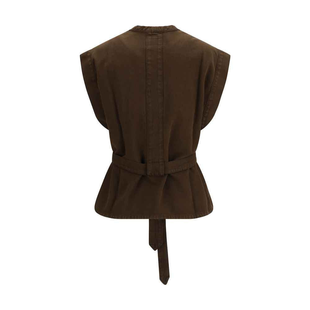 Lemaire Brown Cotton Blouse
