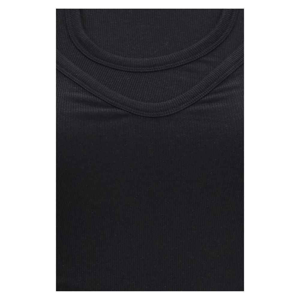 ALAINPAUL Black Lyocell Tank Tops