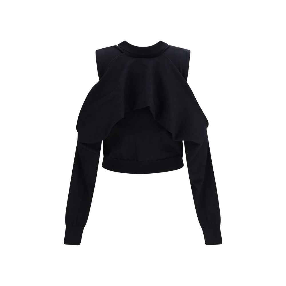 ALAINPAUL Black Cotton Cardigan