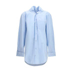ALAINPAUL Blue Cotton Dress Shirt