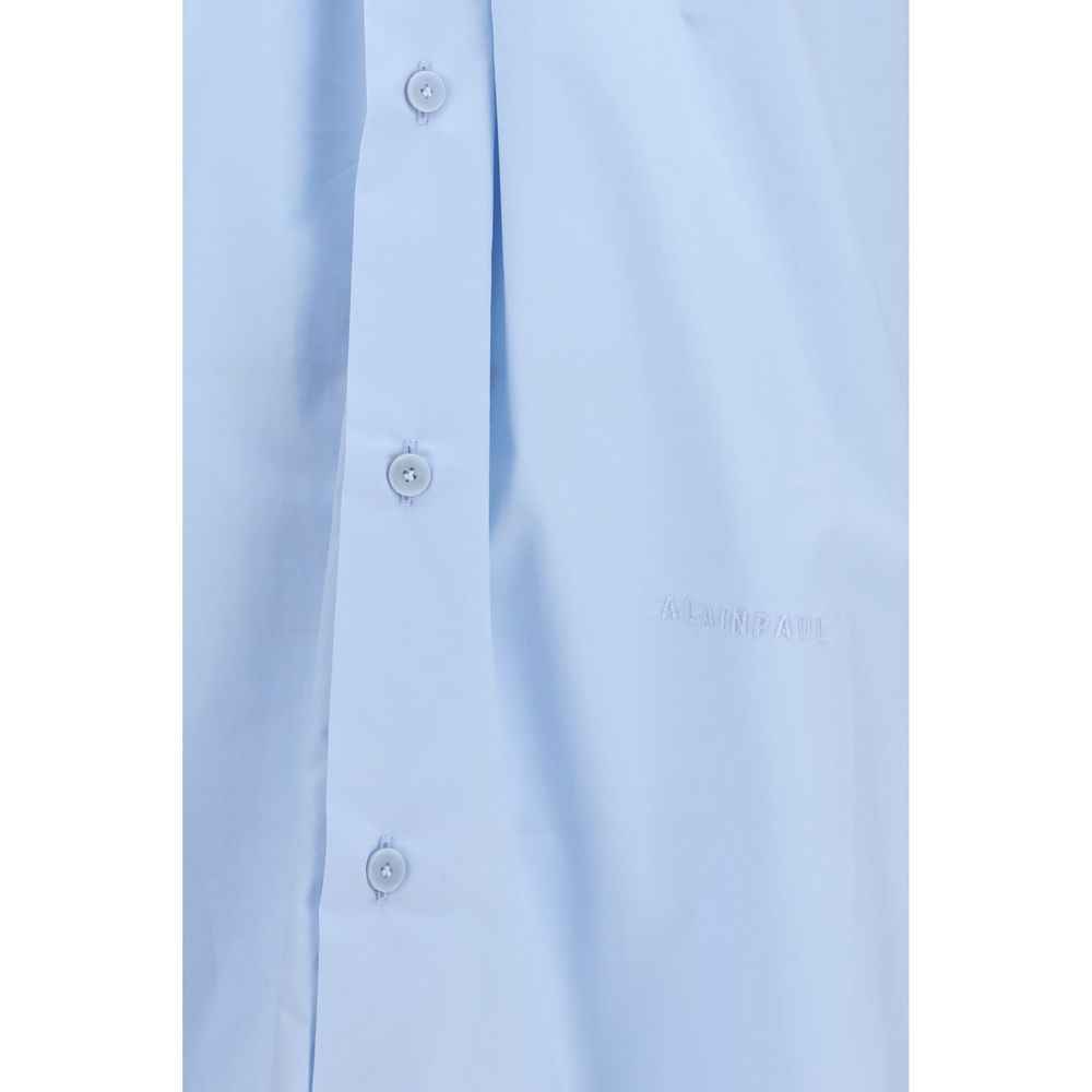ALAINPAUL Blue Cotton Dress Shirt