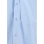 ALAINPAUL Blue Cotton Dress Shirt