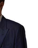 Dolce & Gabbana Blue Single Breasted 2 Button Suit Jacket