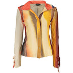Desigual Beige Polyester Pattern Shirt