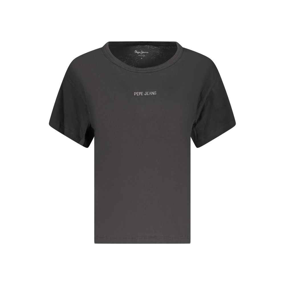 Pepe Jeans Black Cotton Women T-Shirt