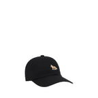 Maison Kitsuné Black Cotton Cap (Baseball Hat)
