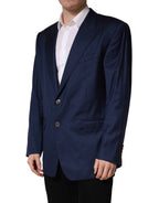 Dolce & Gabbana Blue Single Breasted 2 Button Suit Jacket