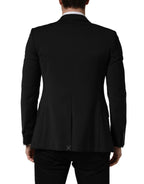 Dolce & Gabbana Black Polyester 2 Buttons Men Suit Jacket