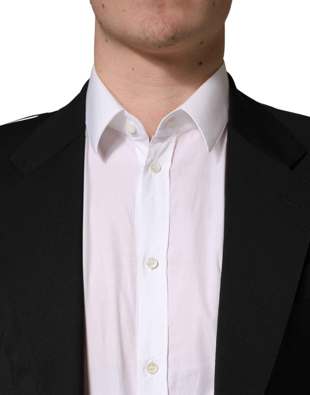Dolce & Gabbana Black Polyester 2 Buttons Men Suit Jacket