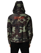 Dolce & Gabbana Multicolor Camouflage Hooded Bomber Jacket
