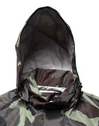 Dolce & Gabbana Multicolor Camouflage Hooded Bomber Jacket