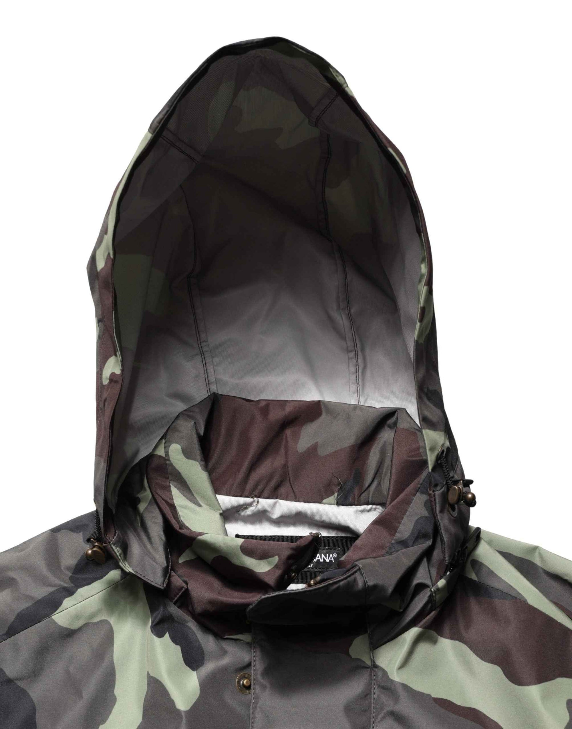 Dolce & Gabbana Multicolor Camouflage Hooded Bomber Jacket