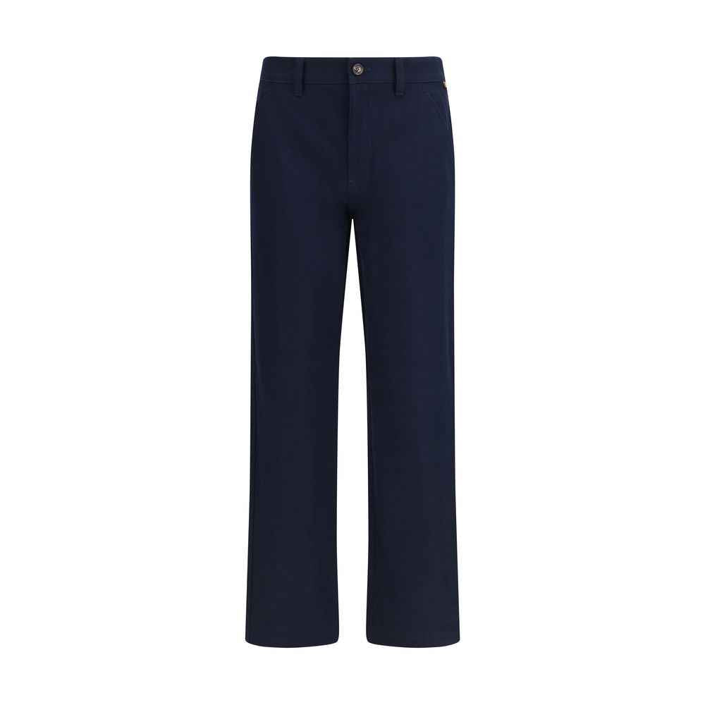 Burberry Blue Cotton Chino Pants