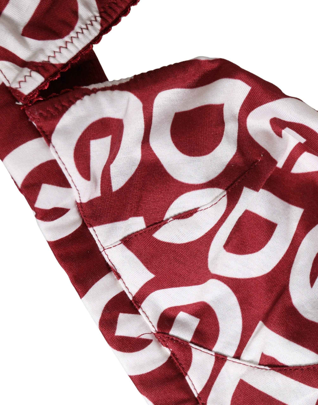 Dolce & Gabbana Red Logo Monogram Cotton Soft Cup Bra Underwear