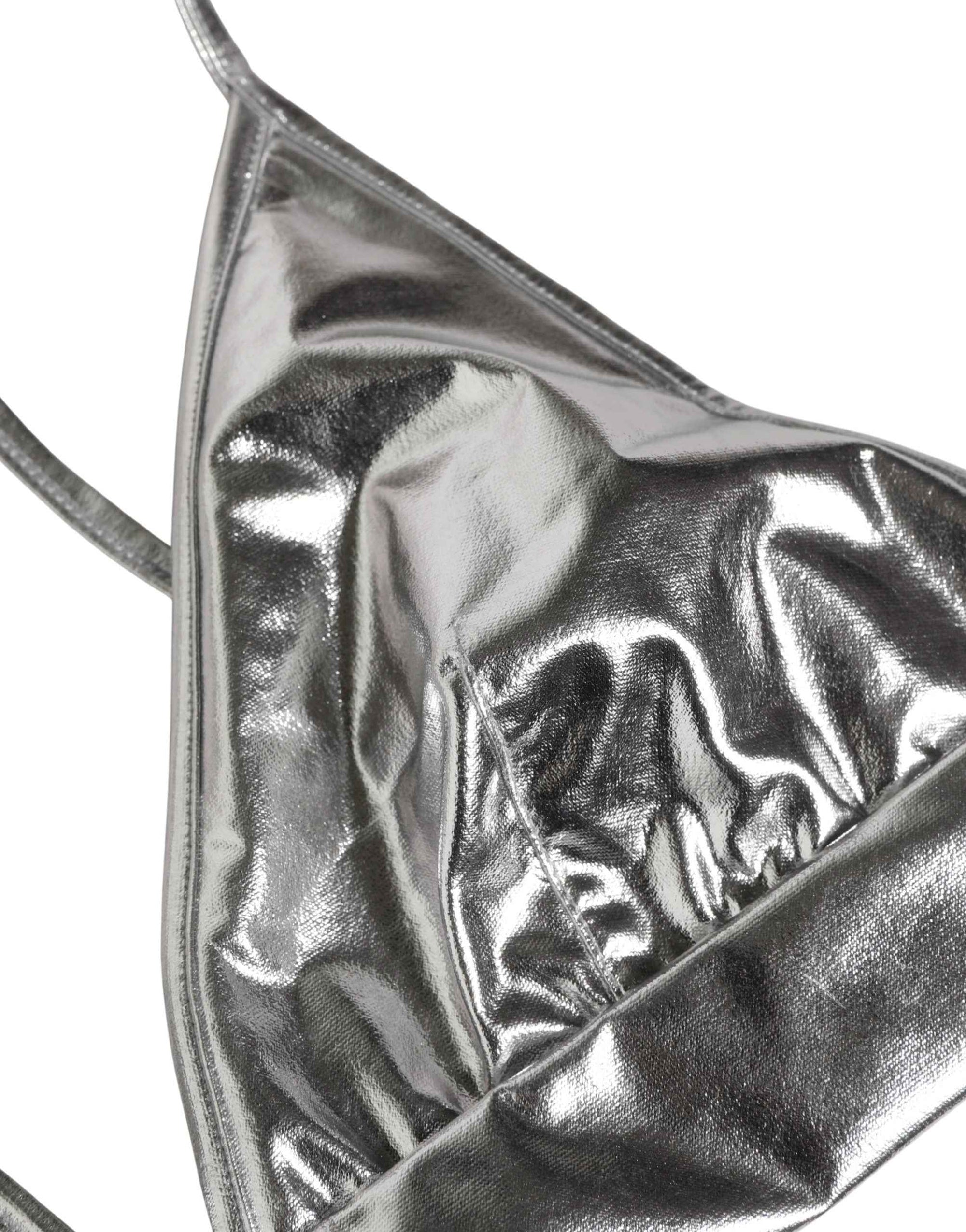 Dolce & Gabbana Metallic Silver Sleeveless Bustier Cropped Top