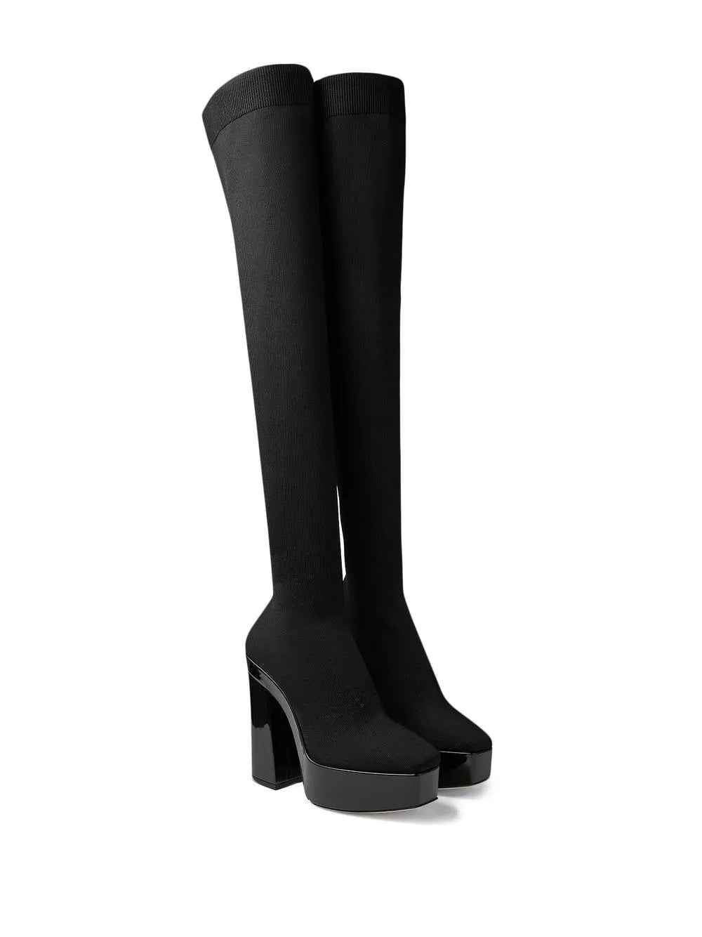 Jimmy Choo Black Fabric Over The Knee