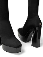 Jimmy Choo Black Fabric Over The Knee