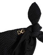 Dolce & Gabbana Swimwear Black Side-Tie Bikini Bottom DG Logo