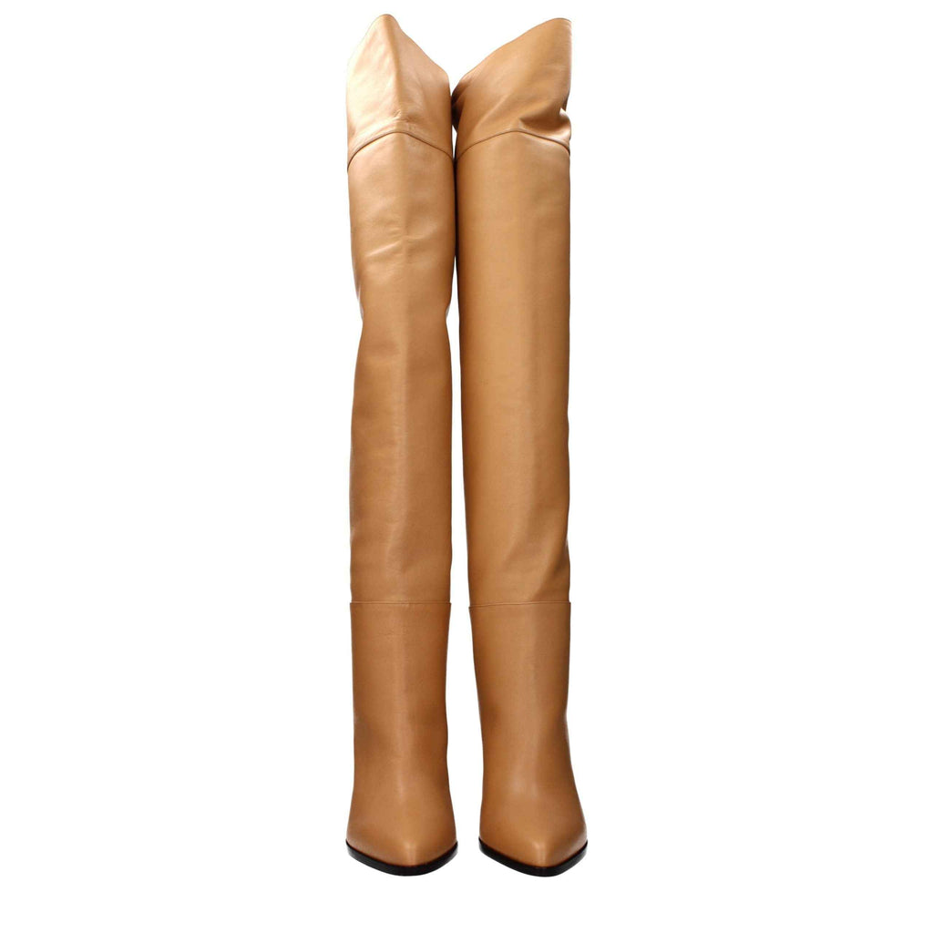 Jimmy Choo Beige Leather Ankle Boots