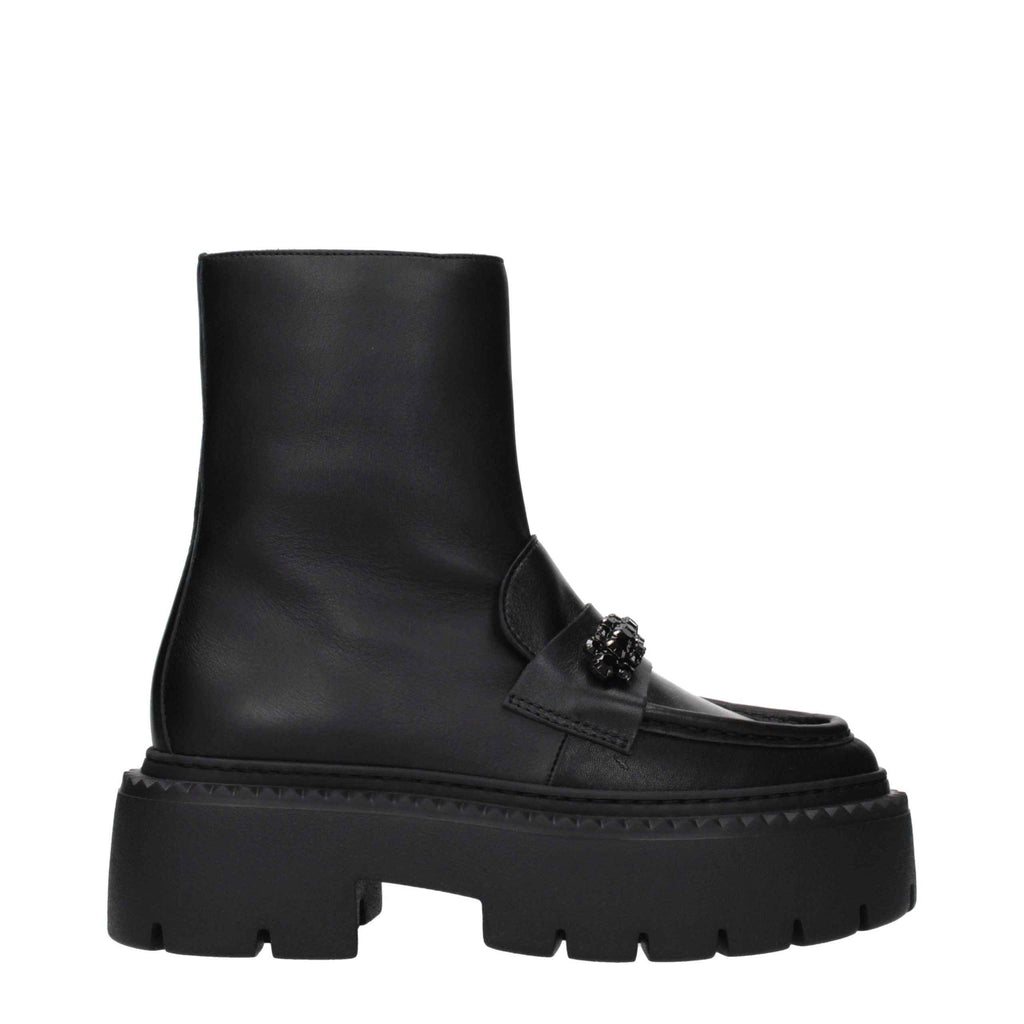 Jimmy Choo Black Leather Ankle Boots