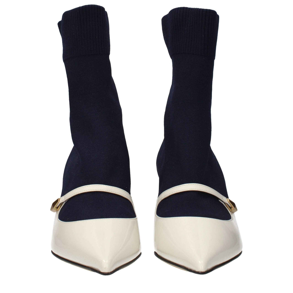 Jimmy Choo Blue Fabric Ankle Boots