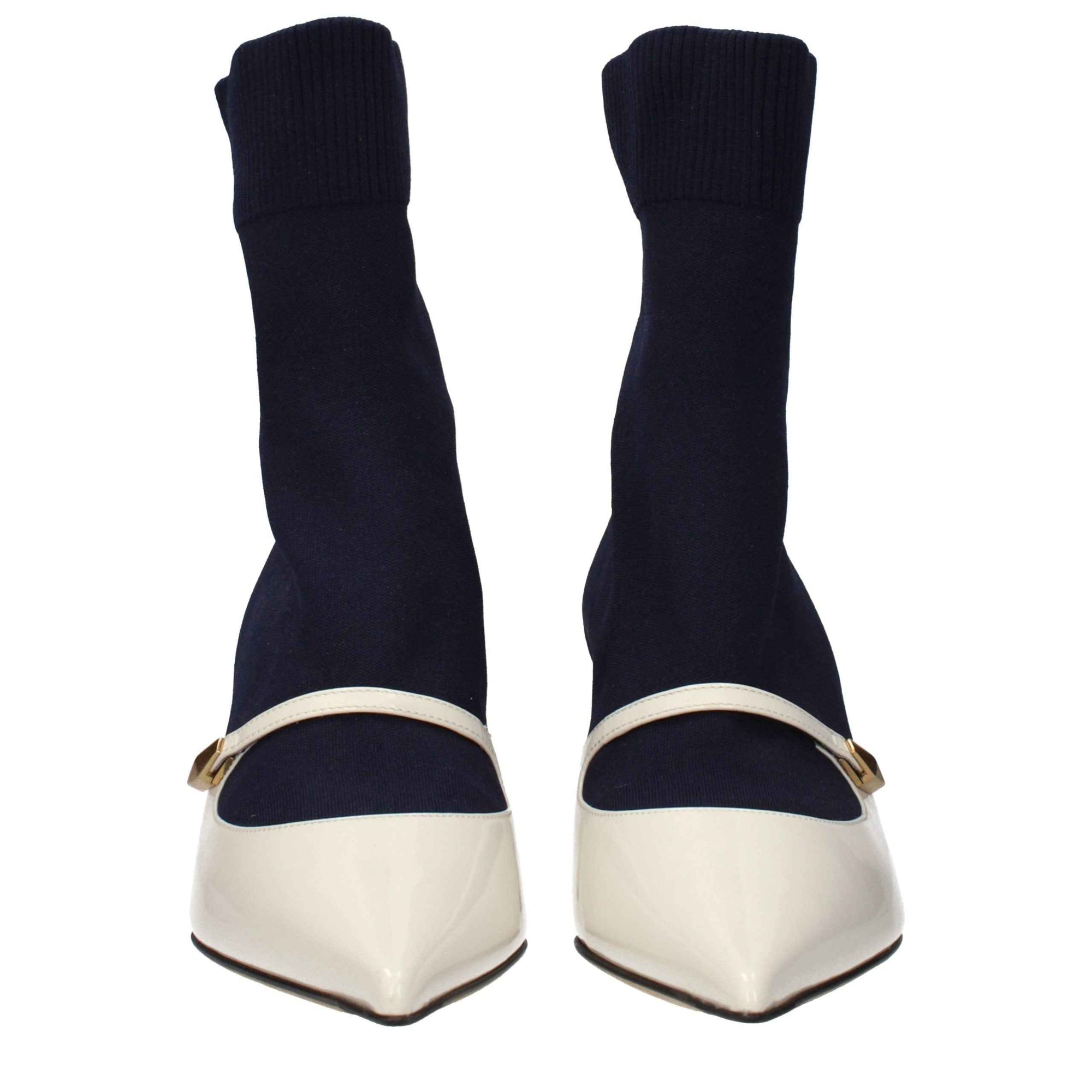 Jimmy Choo Blue Fabric Ankle Boots