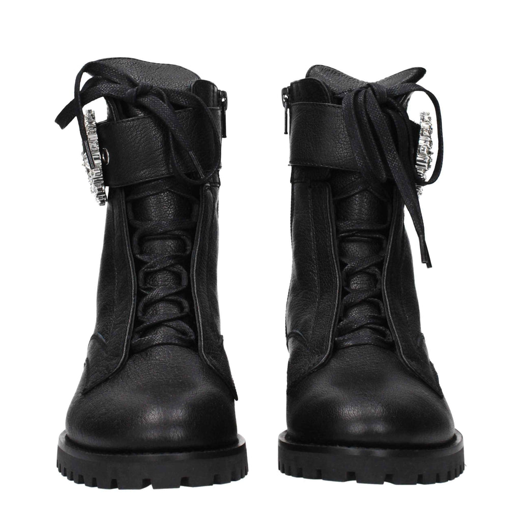 Jimmy Choo Black Leather Ankle Boots