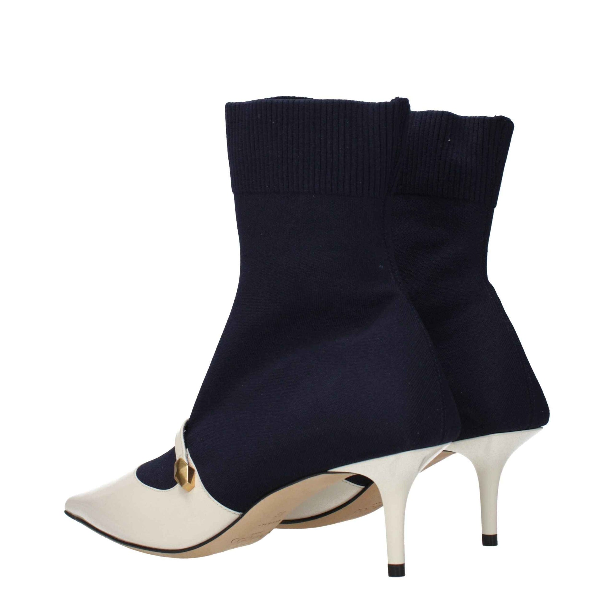 Jimmy Choo Blue Fabric Ankle Boots
