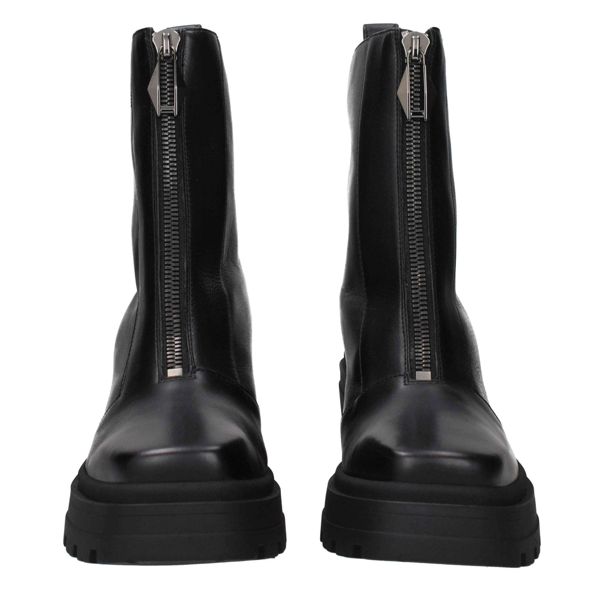 Jimmy Choo Black Leather Ankle Boots