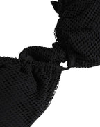 Dolce & Gabbana Black Padded Triangle Halter Bikini Top Swimwear