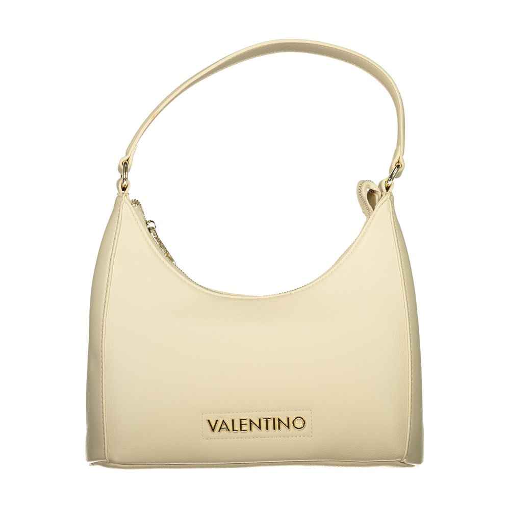 Mario Valentino Beige Polyurethane Womens Bag with Handle and Adjustable Strap