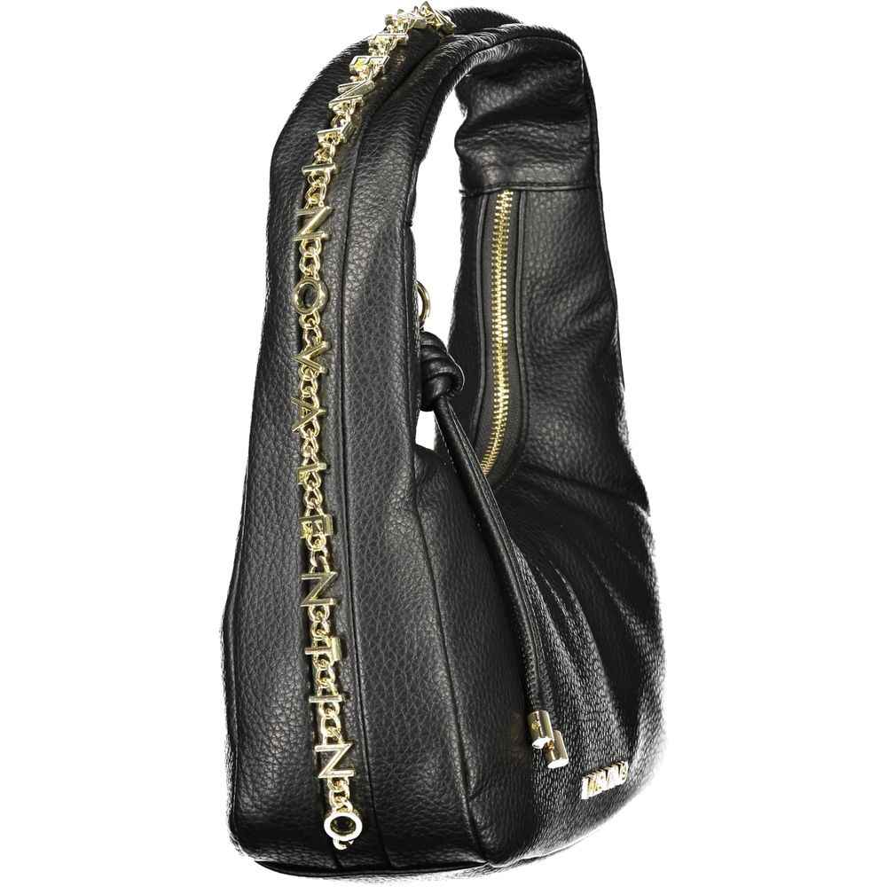Mario Valentino Black Polyurethane Women's Bag with Handle