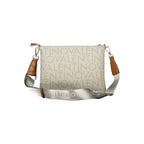 Mario Valentino Beige Polyurethane Women's Bag with Zip Closure and Strap