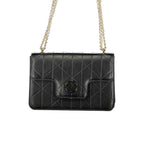 Mario Valentino Nero Polyurethane Women's Bag with Chain Handles