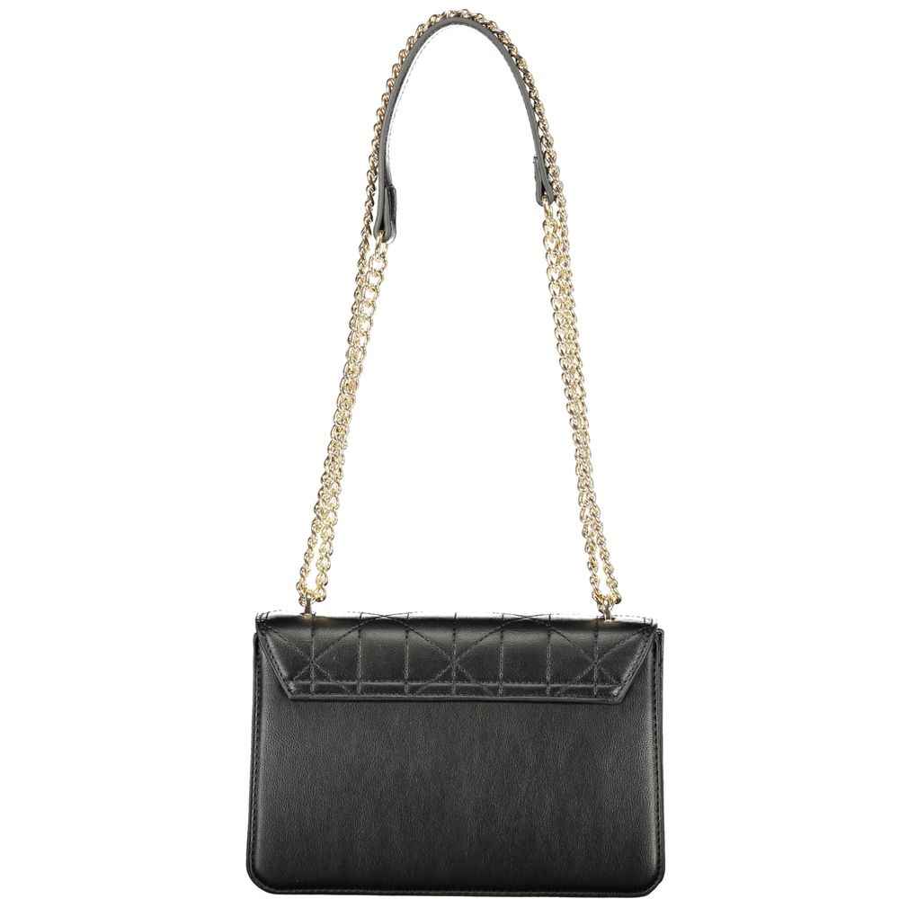 Mario Valentino Nero Polyurethane Women's Bag with Chain Handles